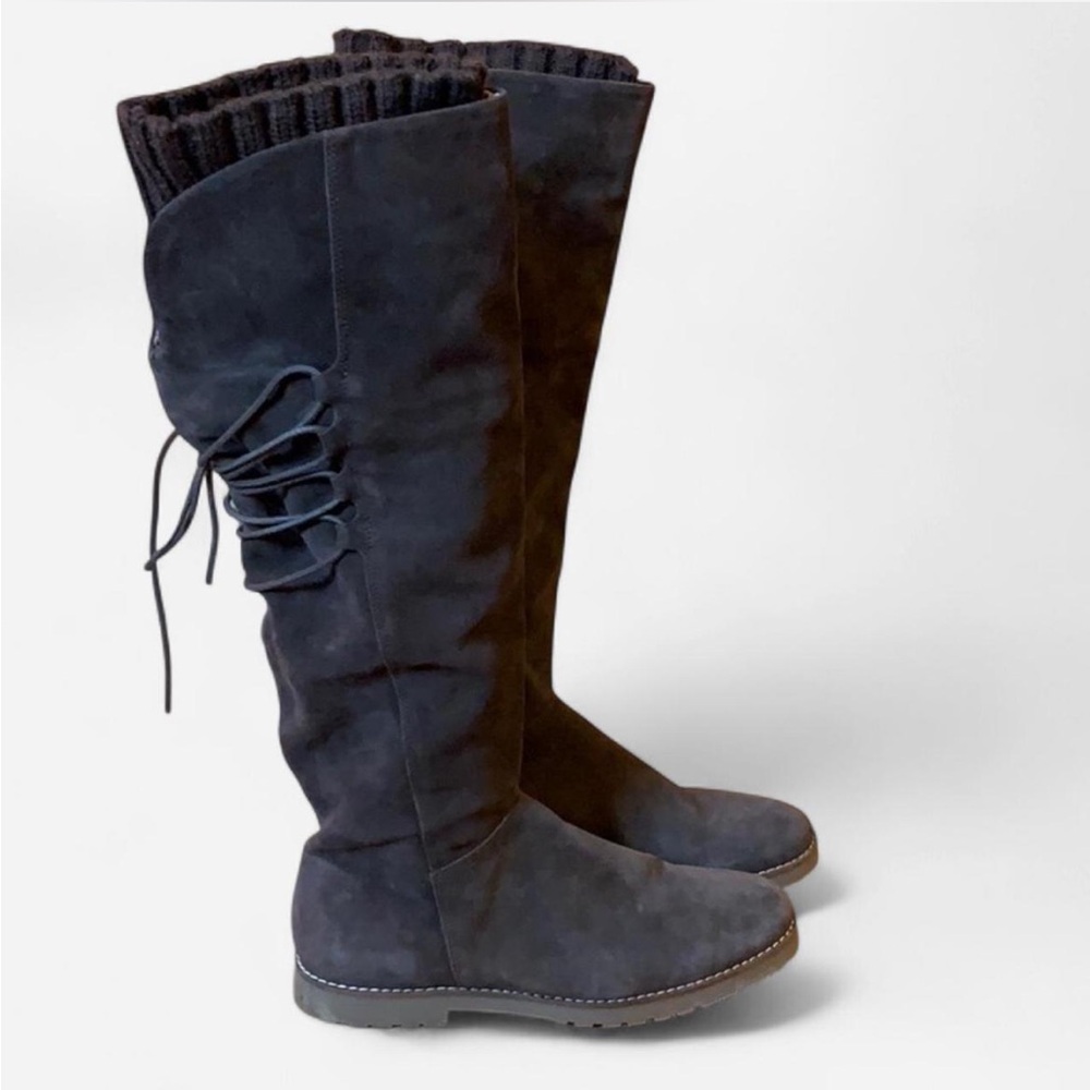 Lands’ End tall brown suede boots Size 7
